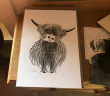 CHaRCoaL ORiGiNaLS!  HiGHLaND CoW PaiNTiNGS - No 13