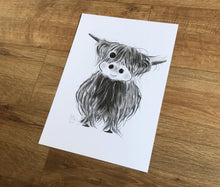 CHaRCoaL ORiGiNaLS!  HiGHLaND CoW PaiNTiNGS - No 12