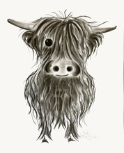CHaRCoaL ORiGiNaLS! HiGHLaND CoW PaiNTiNGS - No 5