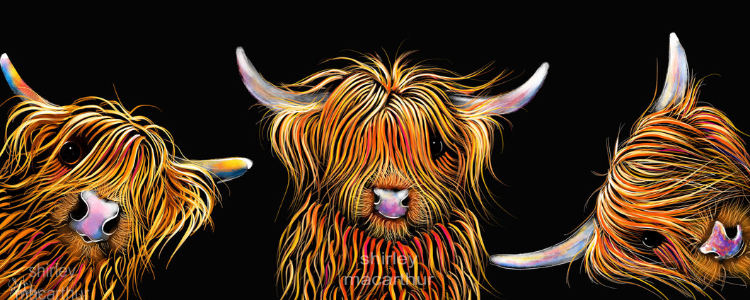 ' THe SCoTTieS '  HiGHLaND CoW PRiNT, WaLL ART