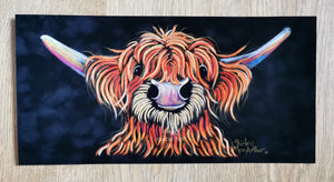 ORiGiNaL HiGHLaND CoW PaSTeL PaiNTiNG ' ToDDY ‘